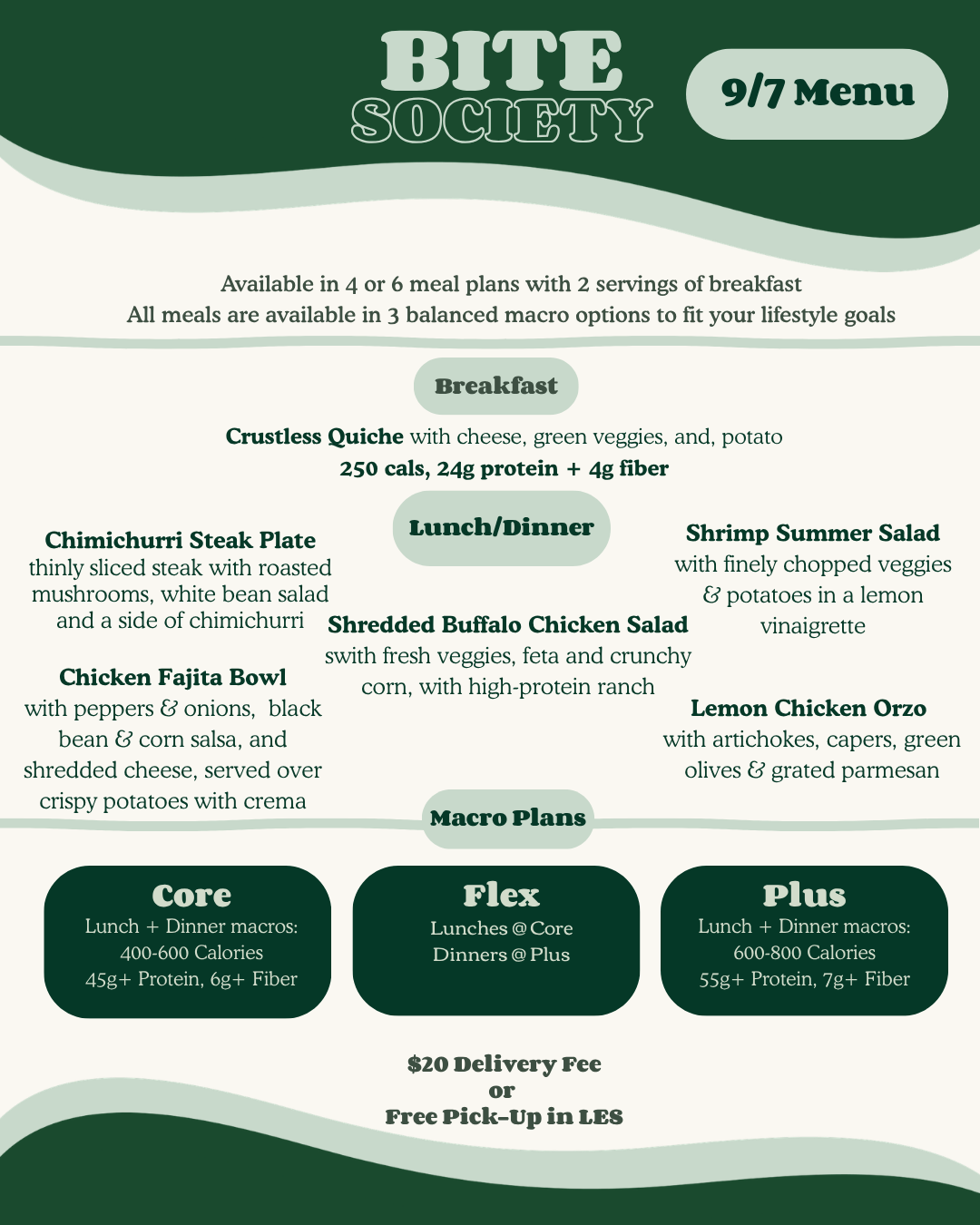 Bite Society Light - 4 Meal Set (Core Plan)