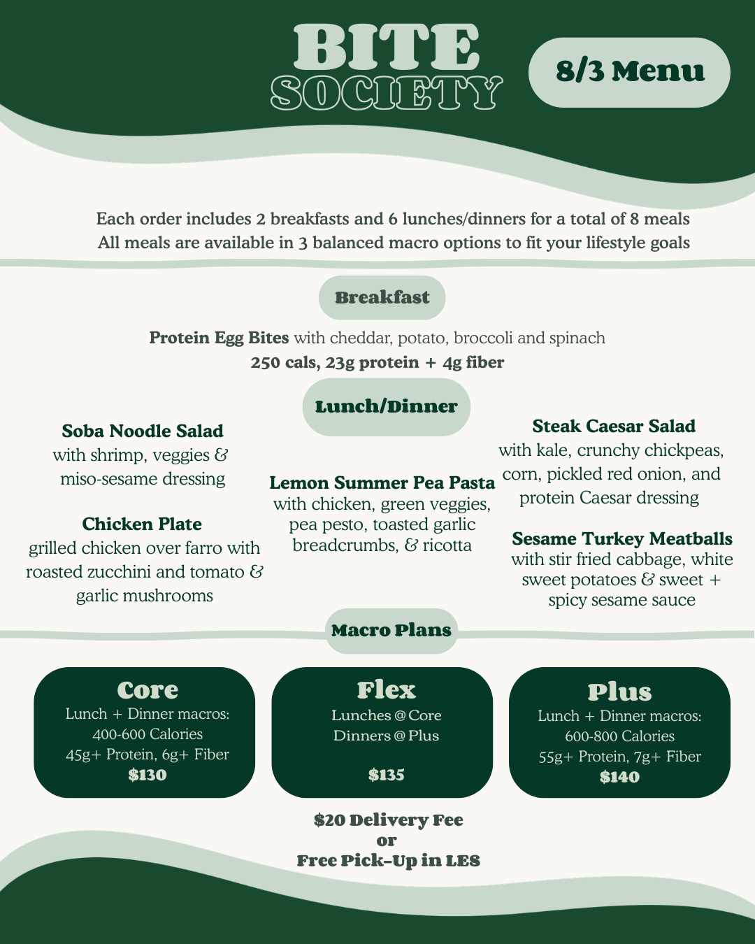 Bite Society Weekly Meal Set